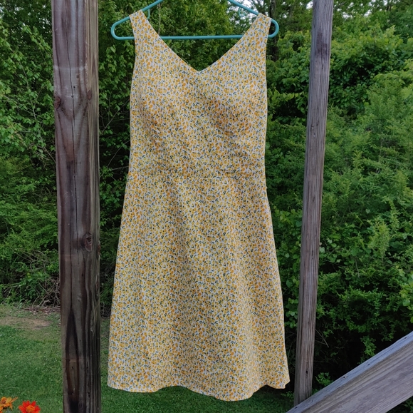 R&K Yellow Flower Summer Dress - Picture 1 of 7